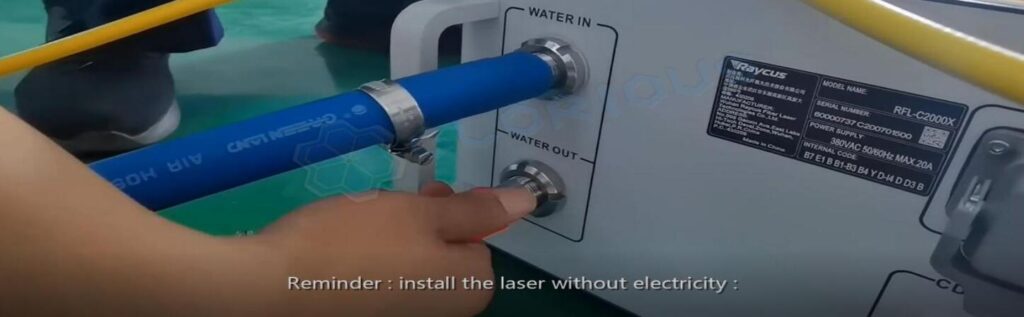 laser source installatio